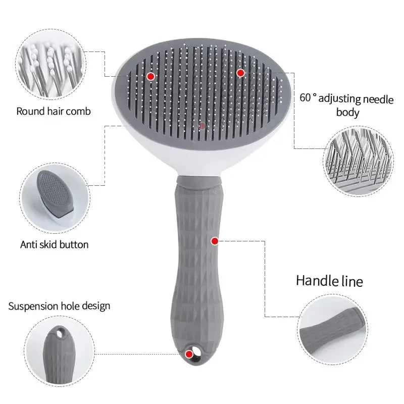 Pet Dog Brush Cat Comb Self Cleaning Pet