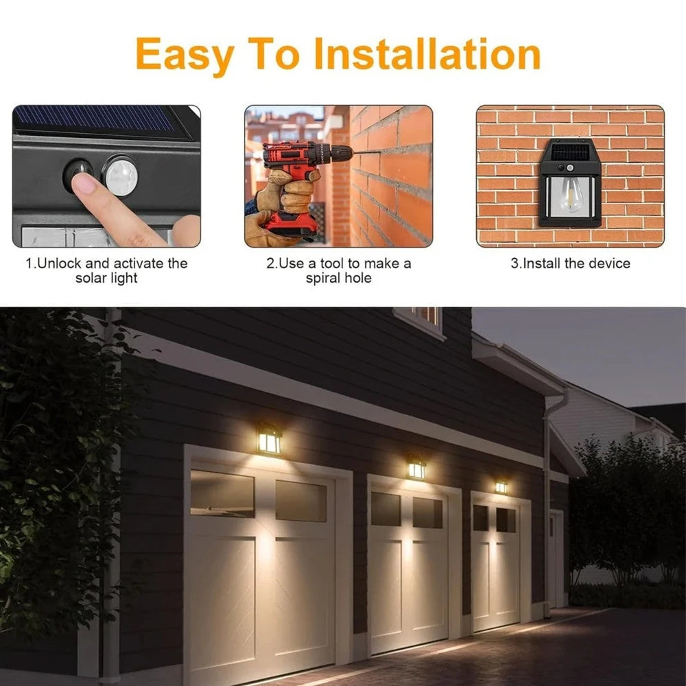LED Solar Wall Light Outdoor