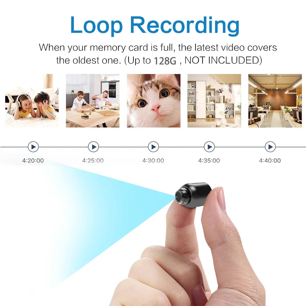 Audio Video Wireless Security Surveillance Camera 1080P HD Mini Camera Wifi IP Smart Home Indoor Night Vision AI Human Camcorder