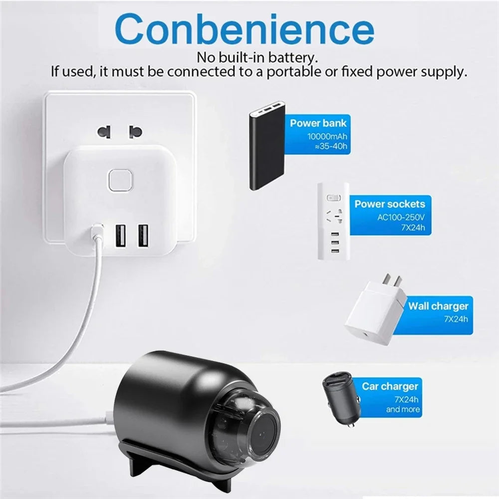 Audio Video Wireless Security Surveillance Camera 1080P HD Mini Camera Wifi IP Smart Home Indoor Night Vision AI Human Camcorder