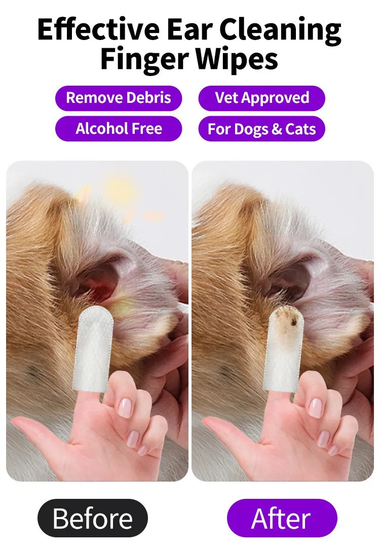 Pet cleaning products Ear cleaning wipes