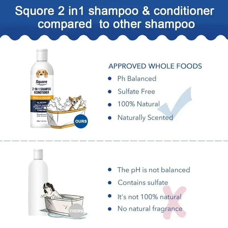 Puppy Shampoo And Conditioner 2 In 1 Natural Moisturizing Shampoo