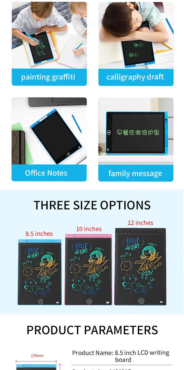 6.5/8.5/10/12 inch Lcd Writing Tablet Drawing Board